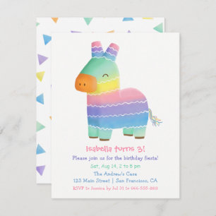 Convite Festa de Aniversário de criança de Pinata Mexicana