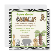 Festa de aniversário de criança de safari zebra da