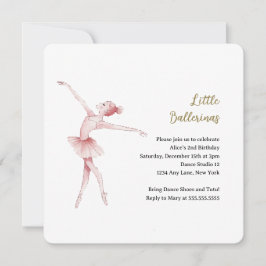 Convite Festa de Aniversário de criança do Ballerina Cente