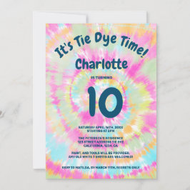 Convite Festa de aniversário de criança do Groovy Rainbow