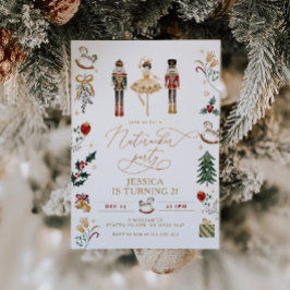 Convite Festa de aniversário de criança do Nutcracker bail