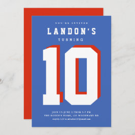 Convite Festa de aniversário de criança fanática desportiv