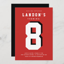 Convite Festa de aniversário de criança fanática desportiv