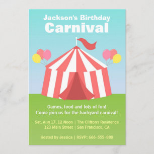 Convite Festa de Aniversário de criança - Feliz Carnaval