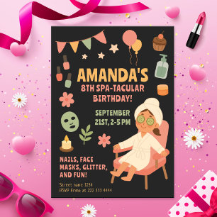 Convite Festa de Aniversário de criança Spa-Tacular