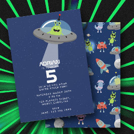 Convite Festa de Aniversário de Crianças Espaço Monstro Al
