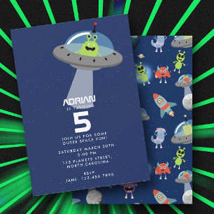 Convite Festa de Aniversário de Crianças Espaço Monstro Al