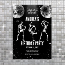 Festa de aniversário de dança de esqueleto Disco