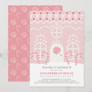 Convite Festa de aniversário de decoração da casa de p