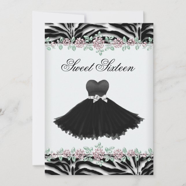 Convite Festa de Aniversário de Dezesseis Anos com Tema Ze (Frente)