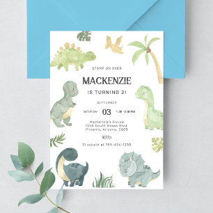 Convite Festa de Aniversário de Dinossauro