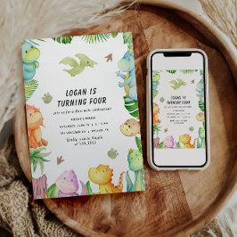 Convite Festa de Aniversário de Dinossauro | Aniversário d