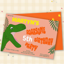 Festa de Aniversário de Dinossauro Colorido Fofo 5