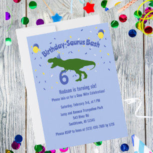 Convite festa de aniversário de Dinossauro da Criança "Ani