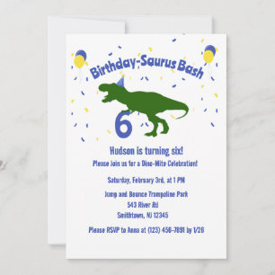 Convite festa de aniversário de Dinossauro da Criança "Ani