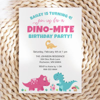 Festa de aniversário de dinossauro rosa e azul