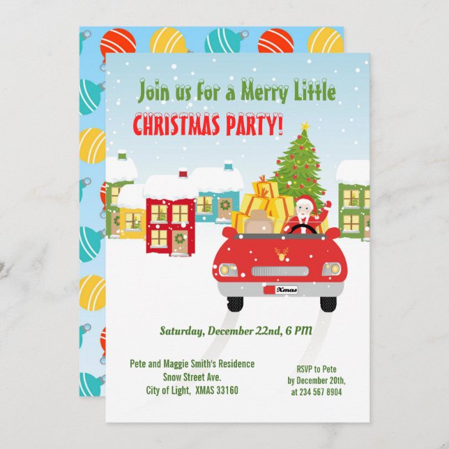 Convite Festa de aniversário de diversão do mapa do tesour (Frente/Verso)