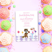 Festa de Aniversário de Doces em Aquarela
