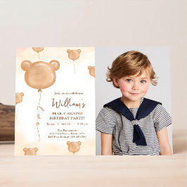 Convite Festa de Aniversário de Dois Anos do Ursinho de Pe