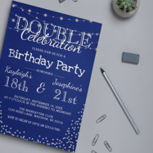 Festa de Aniversário de Dupla Celebração Elegante