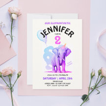 Festa de Aniversário de Elefante Pastel Feminino e