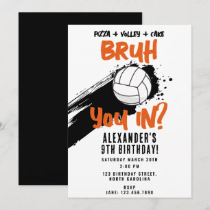 Convite Festa de Aniversário de Esportes de Vôlei do Bruh 