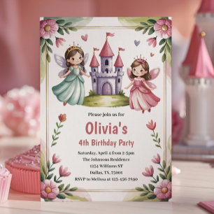 Convite Festa de aniversário de fadas da Princesa Gelada