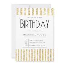 Festa de aniversário de faixas de brilho Dourado