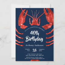 Festa de aniversário de ferrugem de lagosta Azul