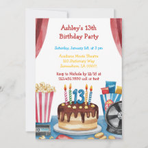 Festa de aniversário de Filme e Popcorn Kid