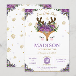 Convite Festa de aniversário de Flocos de Neve Puro de Rei