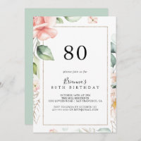 Festa de aniversário de Folhagem Verde Dourada Geo