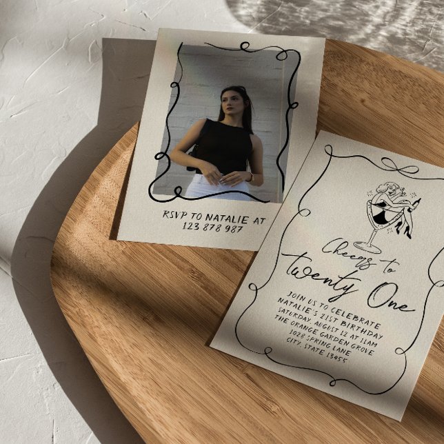 Convite Festa de aniversário De Fotografia Da rua 21 Desen (Criador carregado)