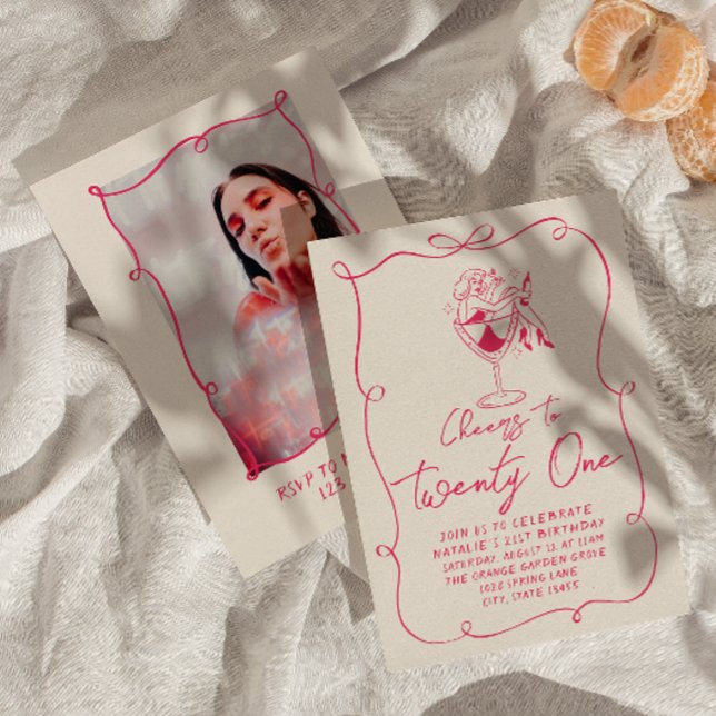 Convite Festa de aniversário De Fotografia De Arco 21 rua  (Criador carregado)