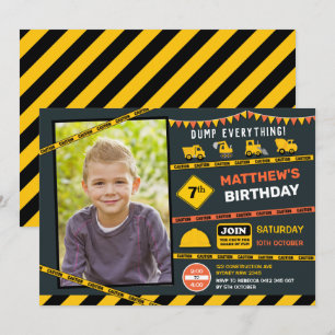 Convite Festa de aniversário de Fotografia de Traje de Con