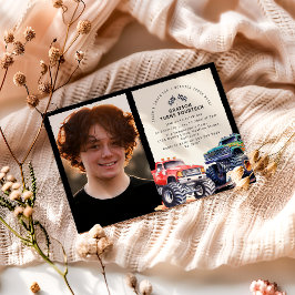 Convite Festa de aniversário de Fotografia do Monster Truc