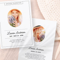 Festa de aniversário de Fotografias Simples Modern