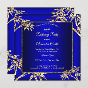 Convite Festa de aniversário de fotos do Bamboo do Ouro Re