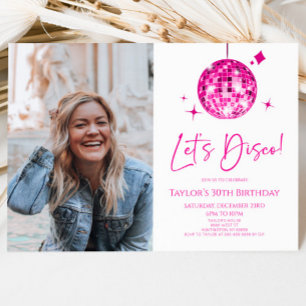 Convite Festa de aniversário de Fotos Personalizada do Dis