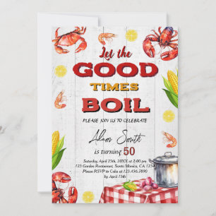 Convite Festa de aniversário de frutos do mar