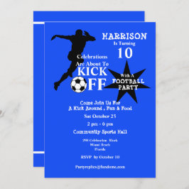 Convite Festa de aniversário de futebol