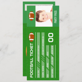 Convite Festa de aniversário de futebol adiciona entrada d