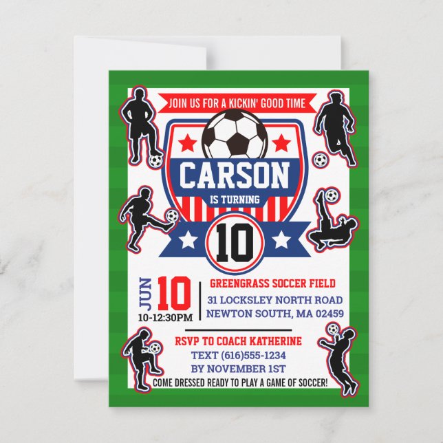 Convite Festa de aniversário de Futebol Boys do Campo de F (Frente)