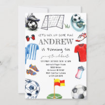 Festa de aniversário de futebol de aquarela pessoa