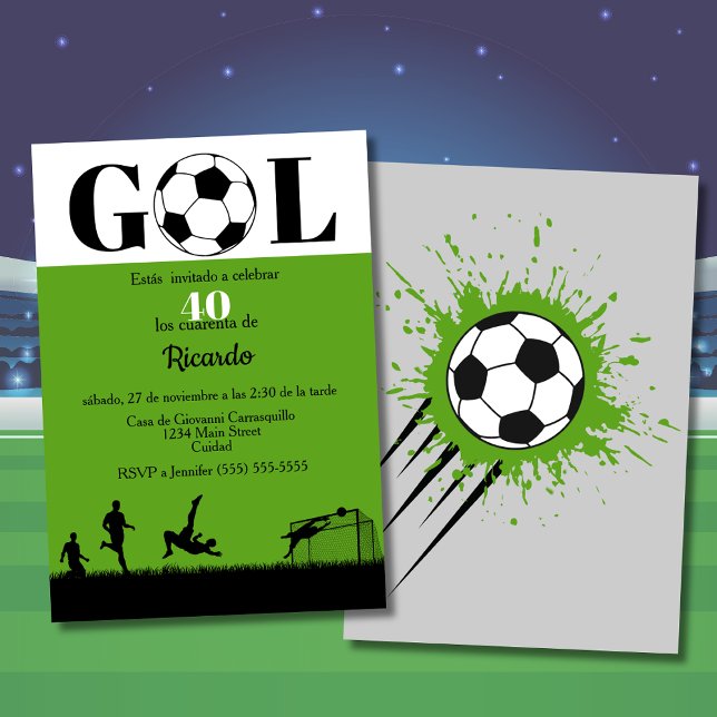 Convite Festa de Aniversário de Futebol Espanhol com Orçam (Criador carregado)