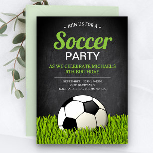Convite Festa de aniversário de futebol infantil
