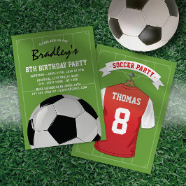 Convite Festa de aniversário de futebol infantil | Red Whi