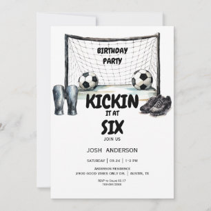 Convite Festa de Aniversário de Futebol Kickin it