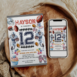 Convite Festa de Aniversário de Futebol para Meninos