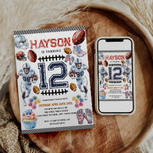 Convite Festa de Aniversário de Futebol para Meninos